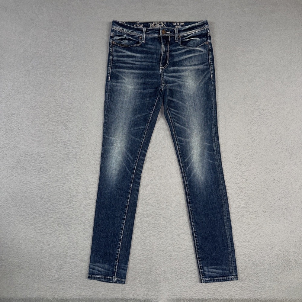 Buckle Women's Skinny Jeans in Dark Blue Wash